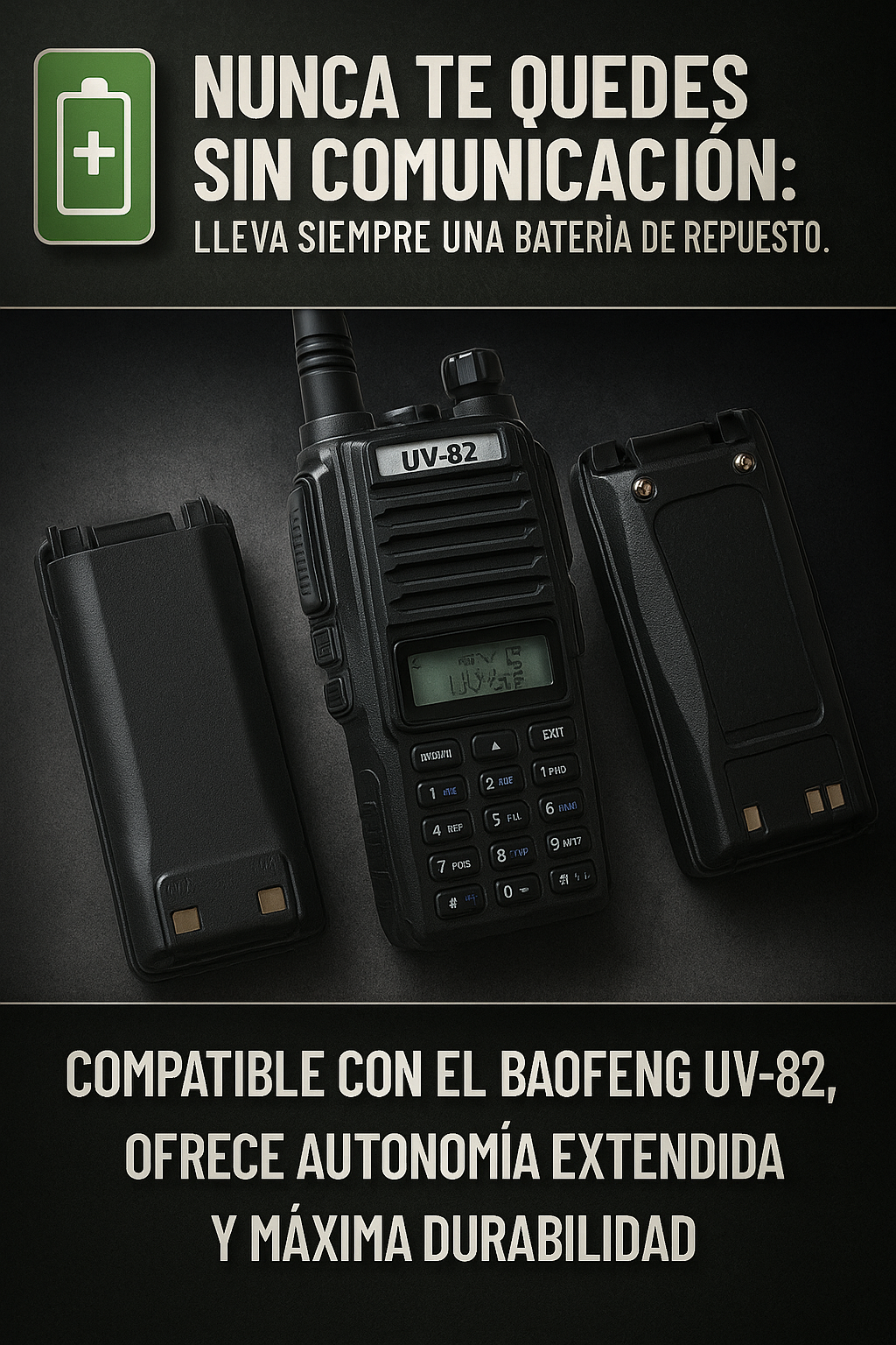 Bateria Reemplazo UV82