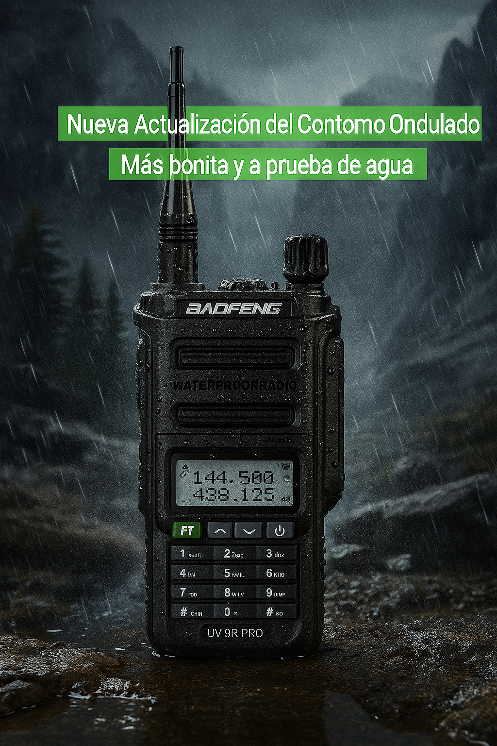 Radio baofeng UV9R PRO V2 tri banda Puerto USB C