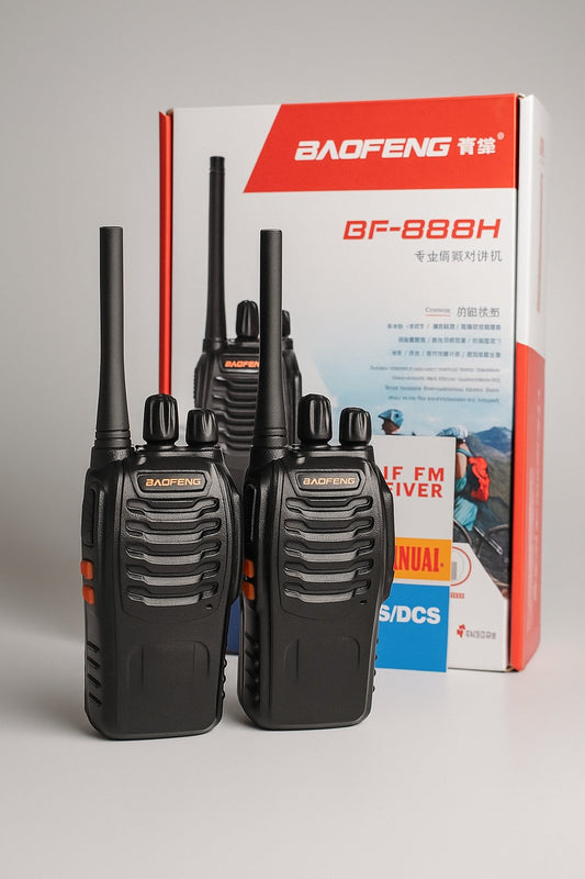 Caja par de Radios Baofeng BF888H  USB C Antena Fija caja